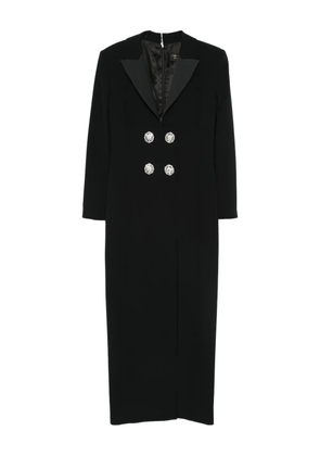 SIMONA CORSELLINI lapel-embellished maxi dress - Black
