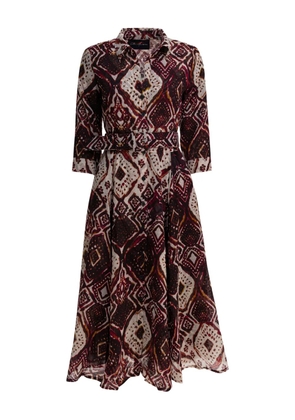 Samantha Sung belted printed dress - Red