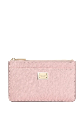 Dolce & Gabbana logo-plaque wallet - Pink