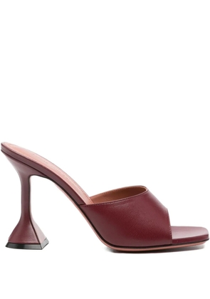 Amina Muaddi 95mm Lupita square-toe sandals - Red