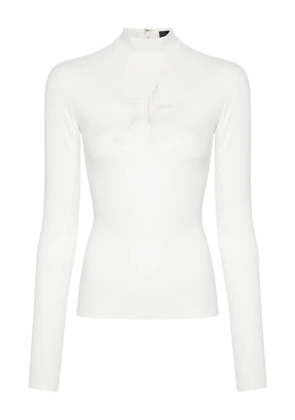 Mugler star-cut high-neck top - White