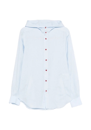 Kiton Mariano hooded shirt - Blue