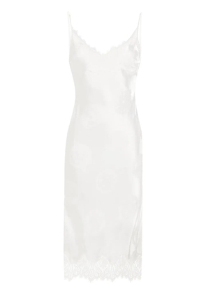 Coperni Cymatics floral-jacquard slip dress - White