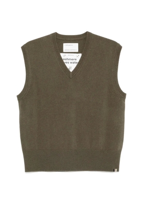 extreme cashmere V-neck sleeveless top - Green