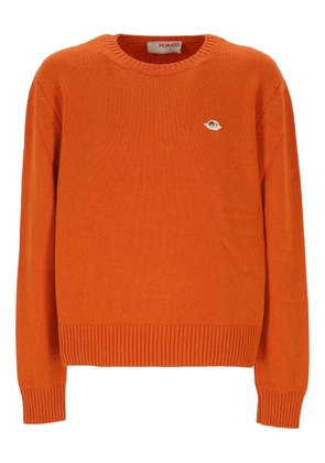 Fiorucci logo-appliqué sweater - Orange