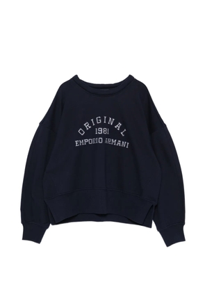 Emporio Armani long-sleeve oversized sweatshirt - Blue
