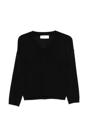 IVORY PARIS V-neck top - Black