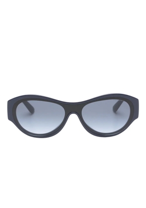 Emporio Armani embellished geometric sunglasses - Blue