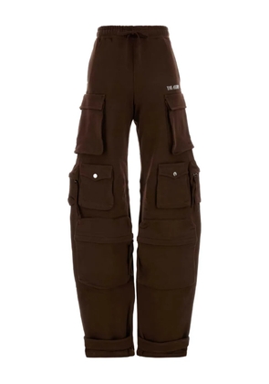 The Attico cotton cargo track pants - Brown