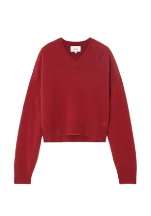 LouLou de Saison Anaa V-neck ribbed sweater - Red