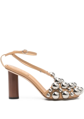 A.W.A.K.E. Mode Christine studs-embellishment sandals - Neutrals