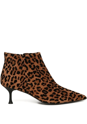 Giuliano Galiano animal-print heeled boots - Brown