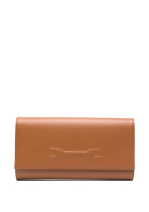 Elisabetta Franchi embossed shoulder bag - Brown