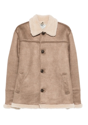 MC2 Saint Barth shearling collar coat - Neutrals