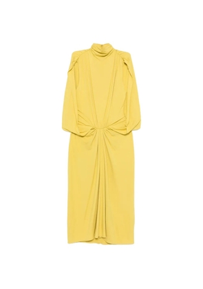 Esse Studios Solina cape gathered dress - Yellow