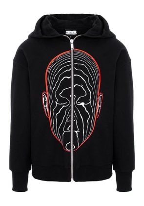 HAMZA Ego graphic-print zip hoodie - Black