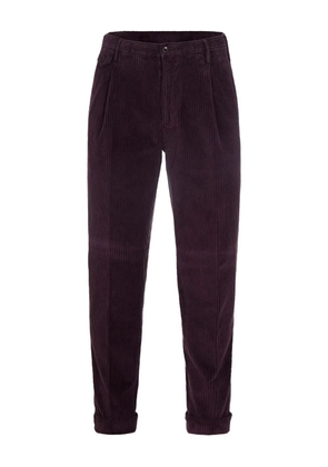 L.B.M. 1911 pleated corduroy trousers - Red