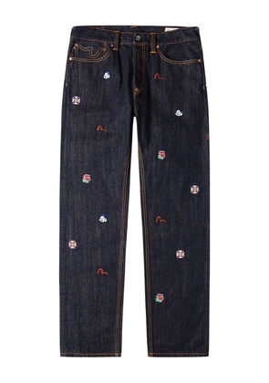 EVISU embroidered denim jeans - Blue