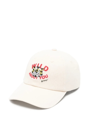 Kenzo Wild Tiger logo-embroidered cap hat - Neutrals