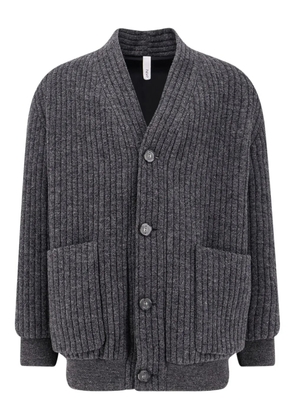 Hevo ribbed patch-pocket cardigan - Grey