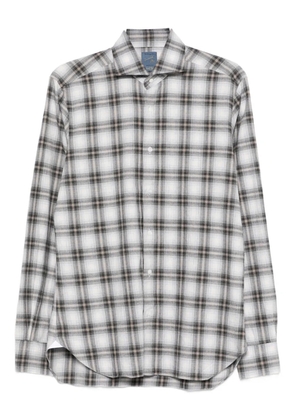 Barba plaid button shirt - Grey
