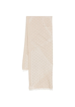 Max Mara MXAPEDONE logo pattern scarf - Neutrals