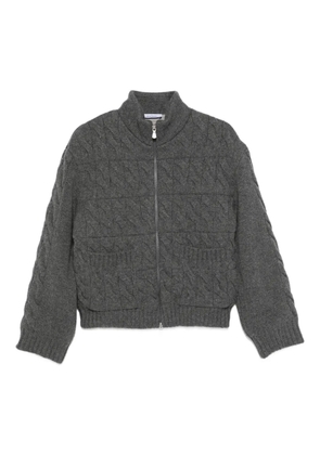 Gran Sasso cable-knit zip jacket - Grey