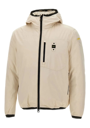 Blauer hooded zip-up jacket - Neutrals