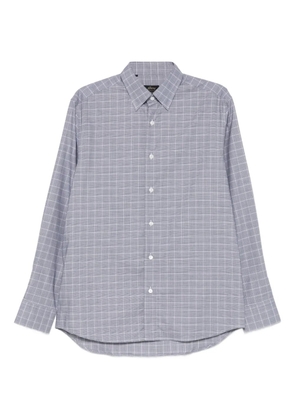 Brioni checked button shirt - Blue