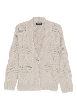 Gran Sasso cable-knit button-fastening cardigan - Neutrals