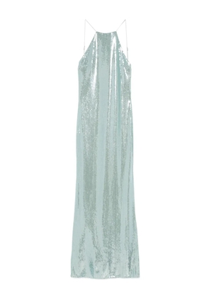 Patrizia Pepe sequinned spaghetti-strap dress - Blue