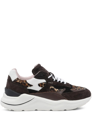 D.A.T.E. Fuga leopard-pattern sneakers - Brown