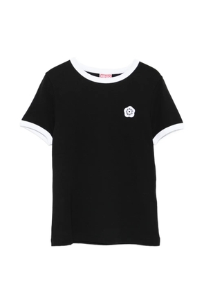 Kenzo embroidered-flower T-shirt - Black