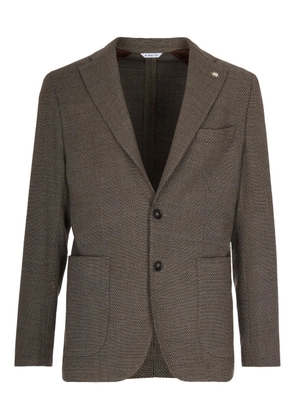 Manuel Ritz lapel-pin blazer - Brown
