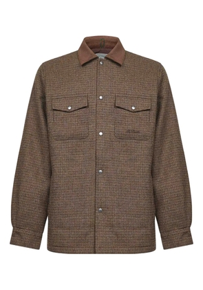 MC2 Saint Barth houndstooth patch-pocket jacket - Brown