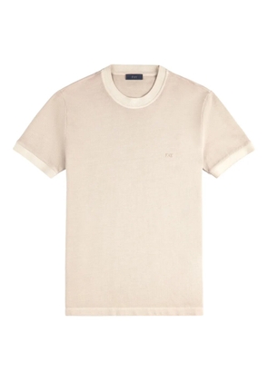 Fay piquet ribbed T-Shirt - Neutrals