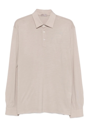 Herno long-sleeve wool polo shir - Neutrals