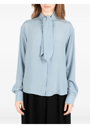 Société Anonyme tie-neck cotton shirt - Blue