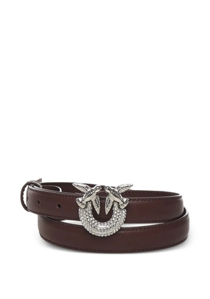 PINKO Love Birds buckle-embellished belt - Brown