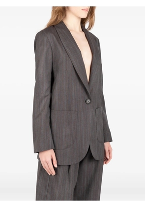 Société Anonyme pinstripe single-breasted blazer - Grey