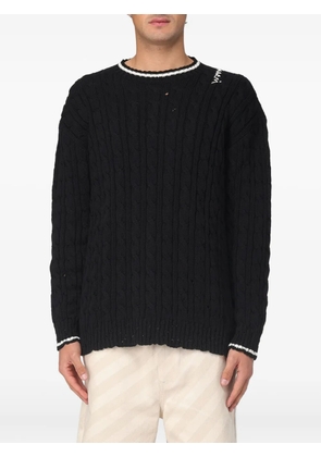 Marni cable-knit round-neck sweater - Black