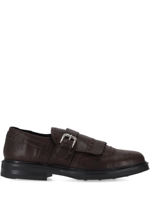 P.A.R.O.S.H. buckle fringed-detail monk shoes - Brown