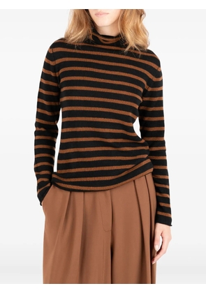 Société Anonyme striped roll-neck sweater - Brown