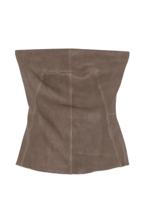 Rick Owens leather top - Brown