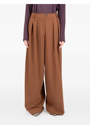 Société Anonyme pleated-front trousers - Brown