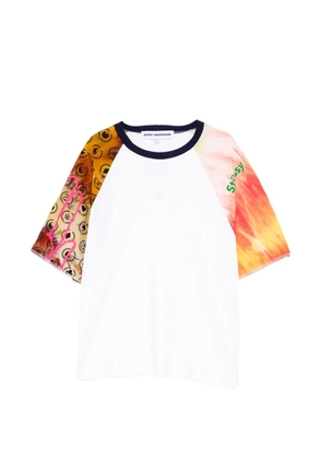 Stain Shade printed short-sleeved T-shirt - White