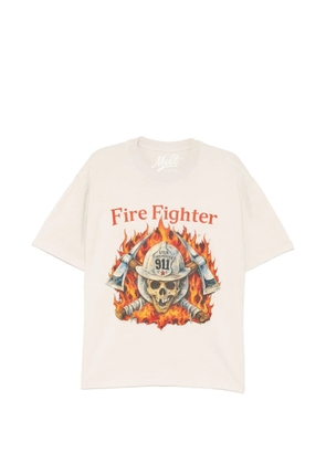 Melt firefighter graphic T-shirt - Neutrals