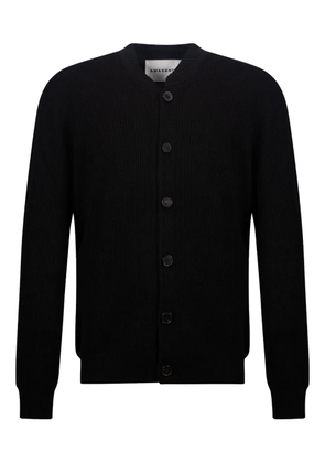 AMARANTO button crew-neck cardigan - Black