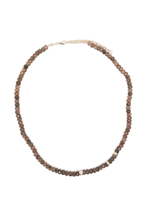 Sydney Evan Andalusite rondelle detail necklace - Brown