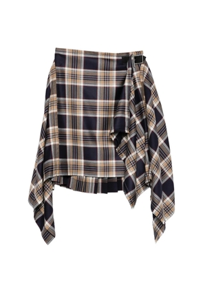 Alexander McQueen tartan skirt - Blue